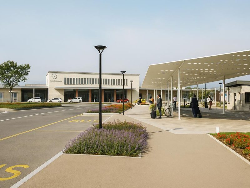 Facciata della stazione di Treviso